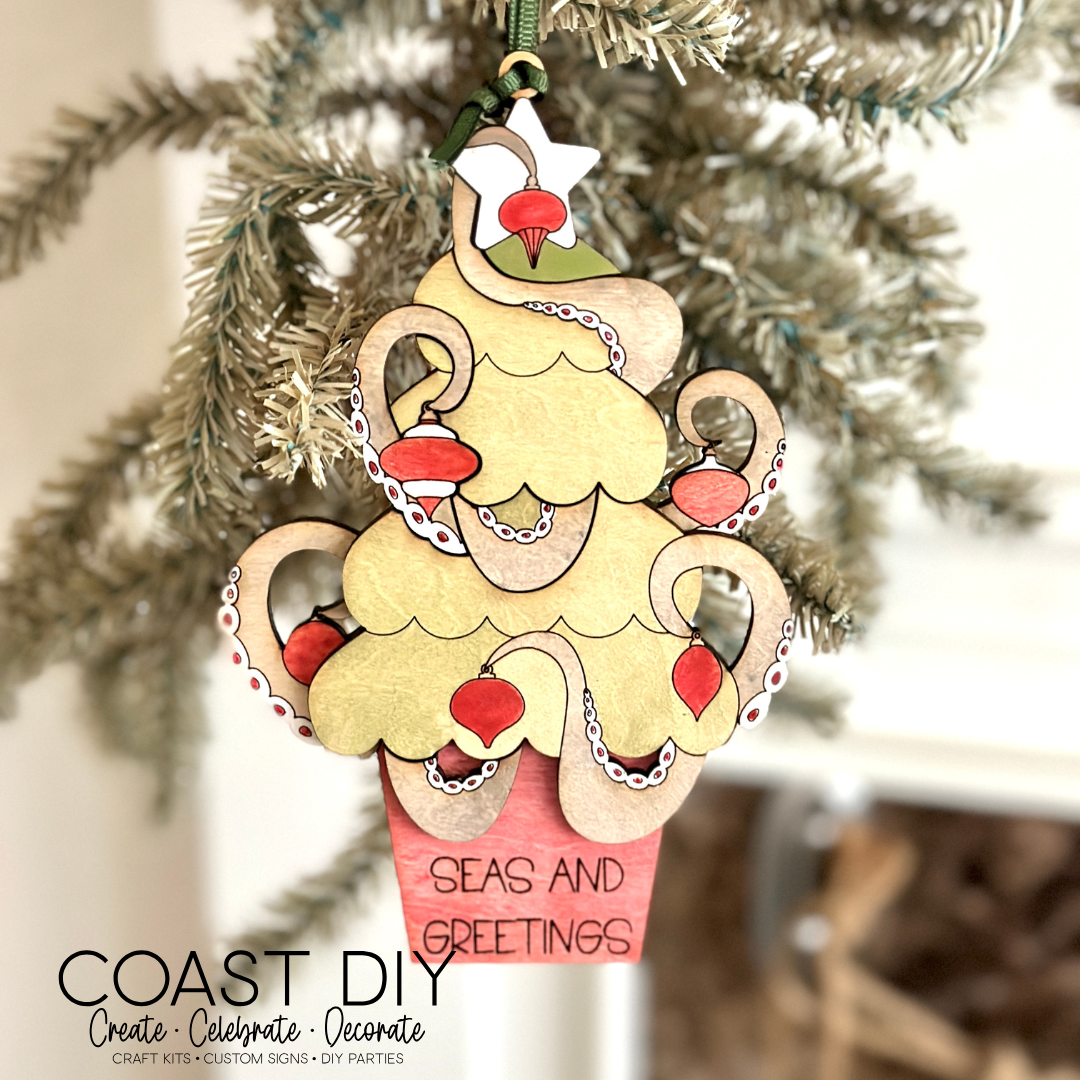 Seas and Greetings Octopus Tree Ornament Kit