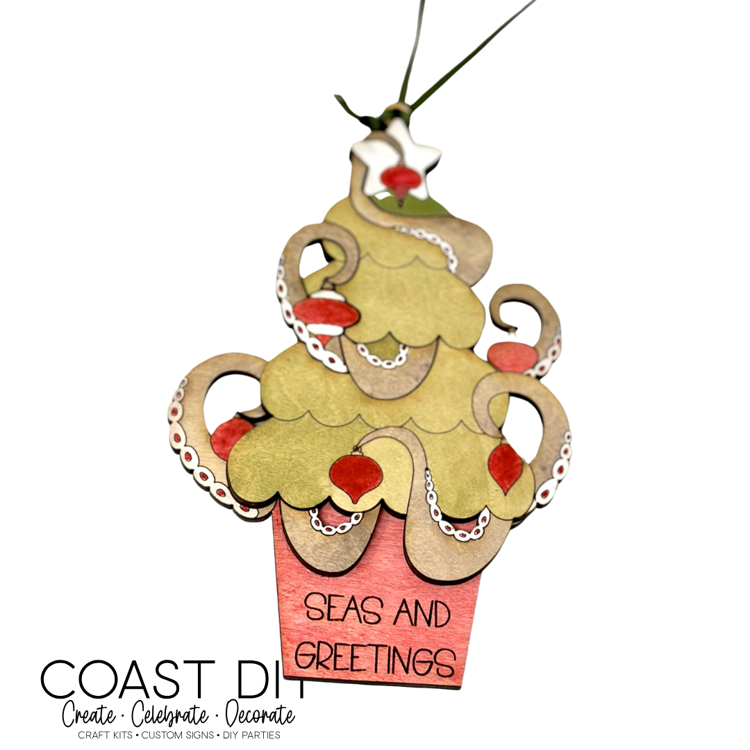 Seas and Greetings Octopus Tree Ornament Kit