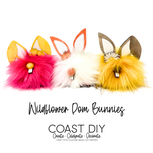 Wildflower Pom Bunny Trio