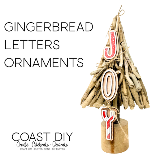 Gingerbread Letter Ornaments Craft Kit