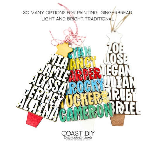 Custom Name Tree Ornament Craft Kit