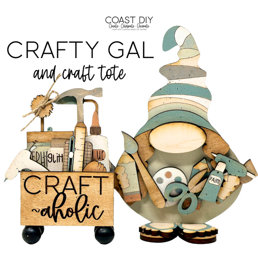 Crafty Gal & Craft Tote Shelf Sitter Craft Kit & Video Tutorial