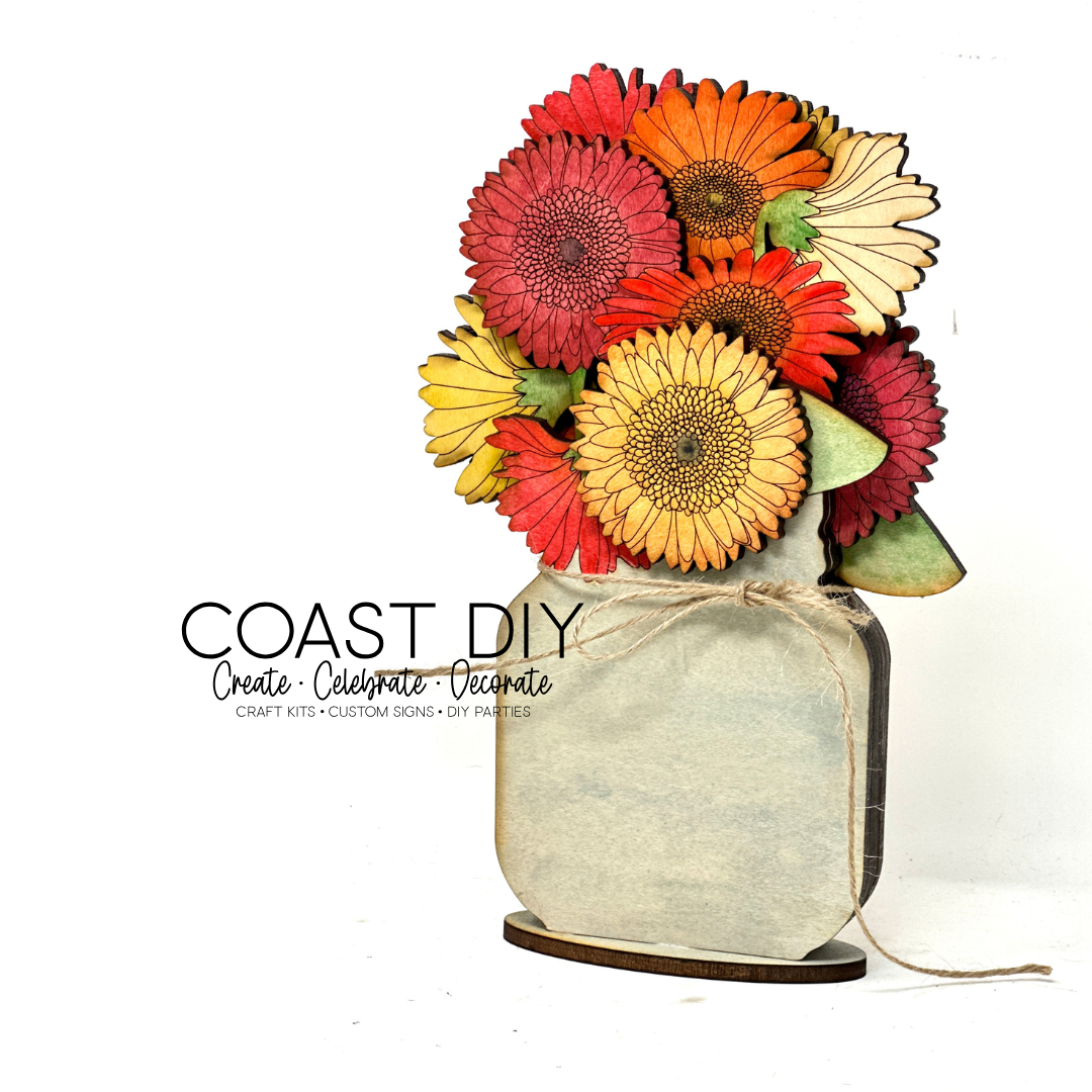 Gerbera Daisy Mason Jar