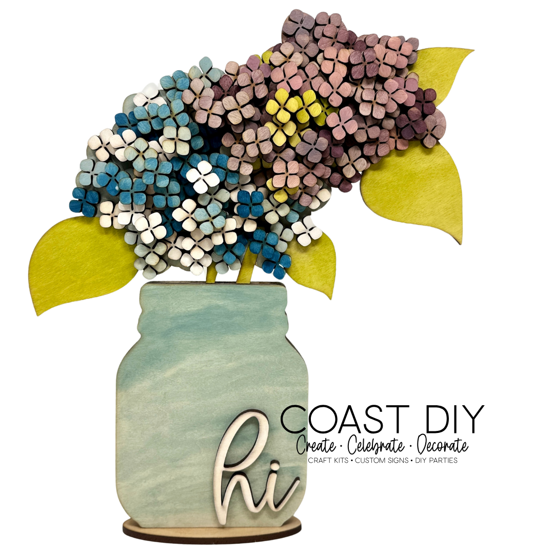 Interchangeable Mason Jar 18" Round Sign OR Shelf Sitter Craft Kit