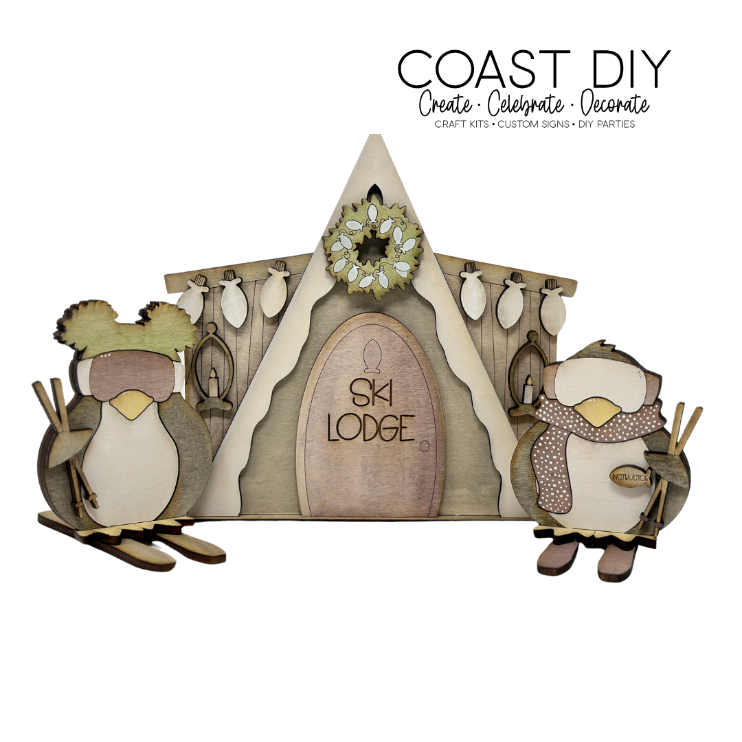 Penguin Ski Lodge Craft Kit