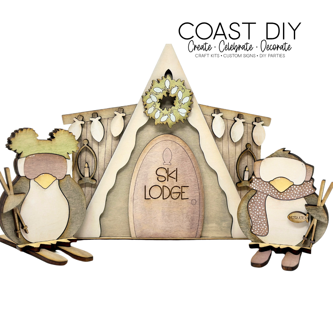Penguin Ski Lodge Craft Kit