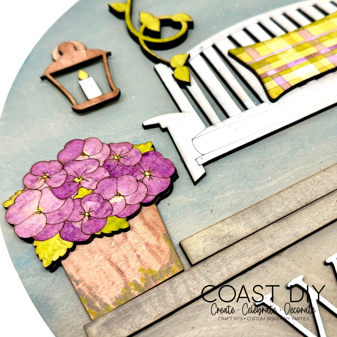 Porch Swing Welcome Doorhanger