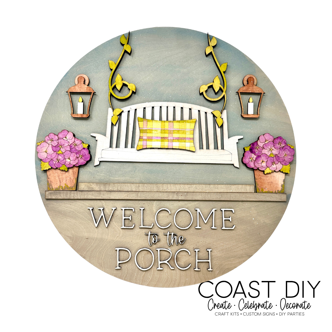 Porch Swing Welcome Doorhanger