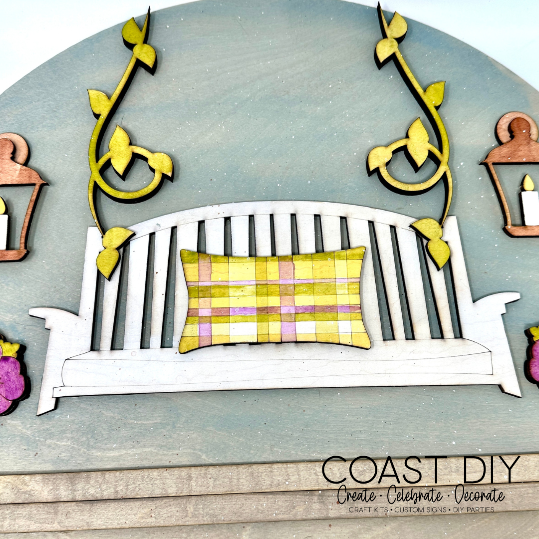 Porch Swing Welcome Doorhanger