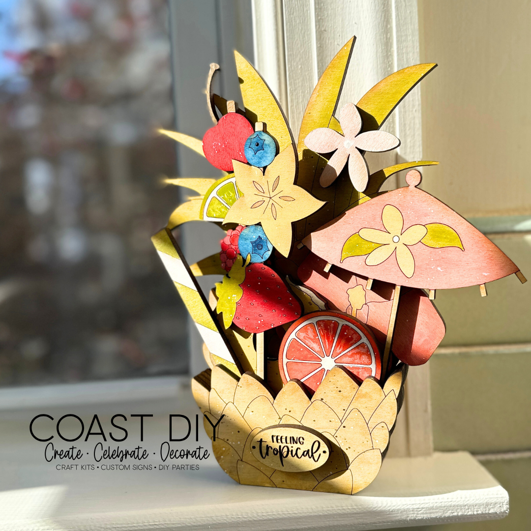 Feeling Tropical Cocktail Shelf Sitter