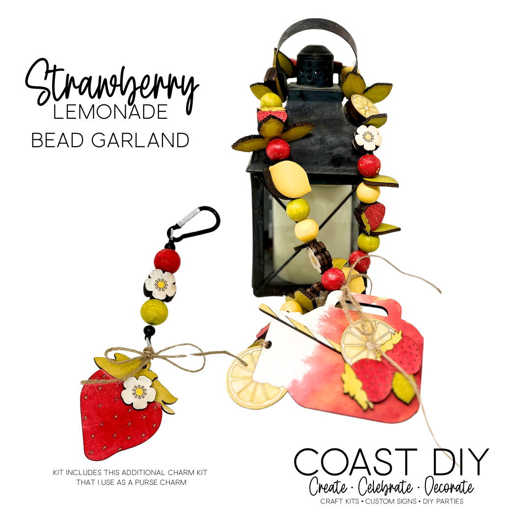 Strawberry Lemonade Bead Garland