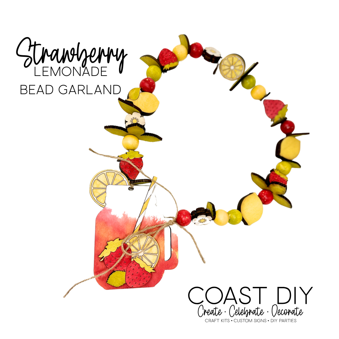 Strawberry Lemonade Bead Garland