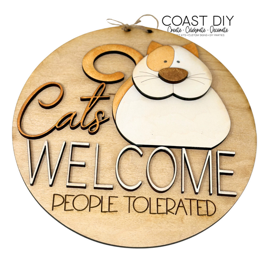Cats Welcome Sign Craft Kit