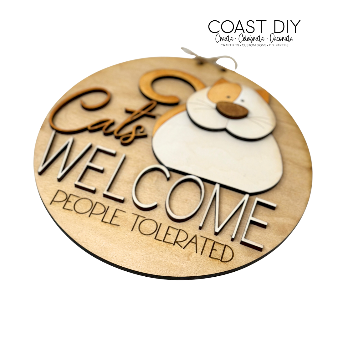 Cats Welcome Sign Craft Kit