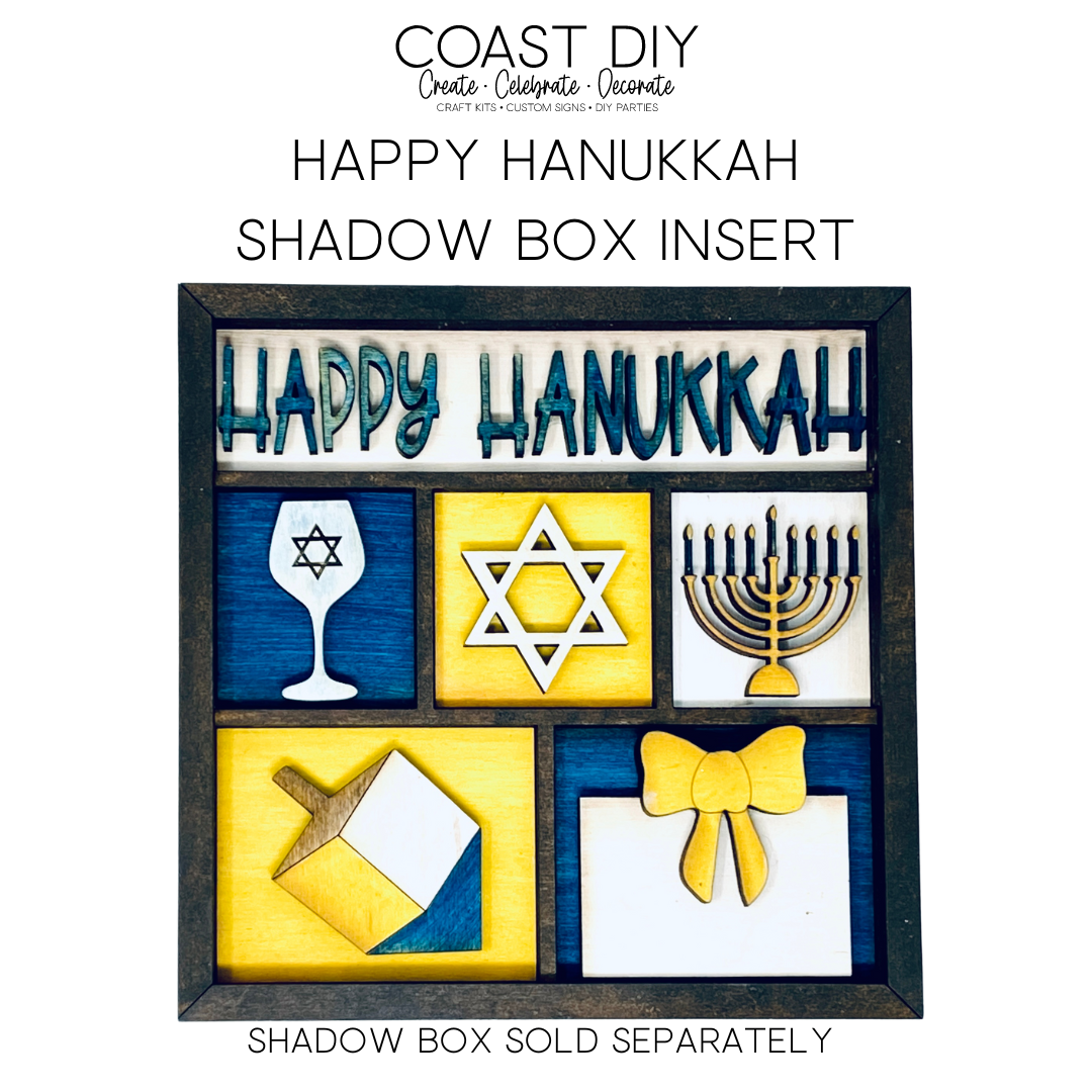 ShadowBox Insert: Happy Hanukkah