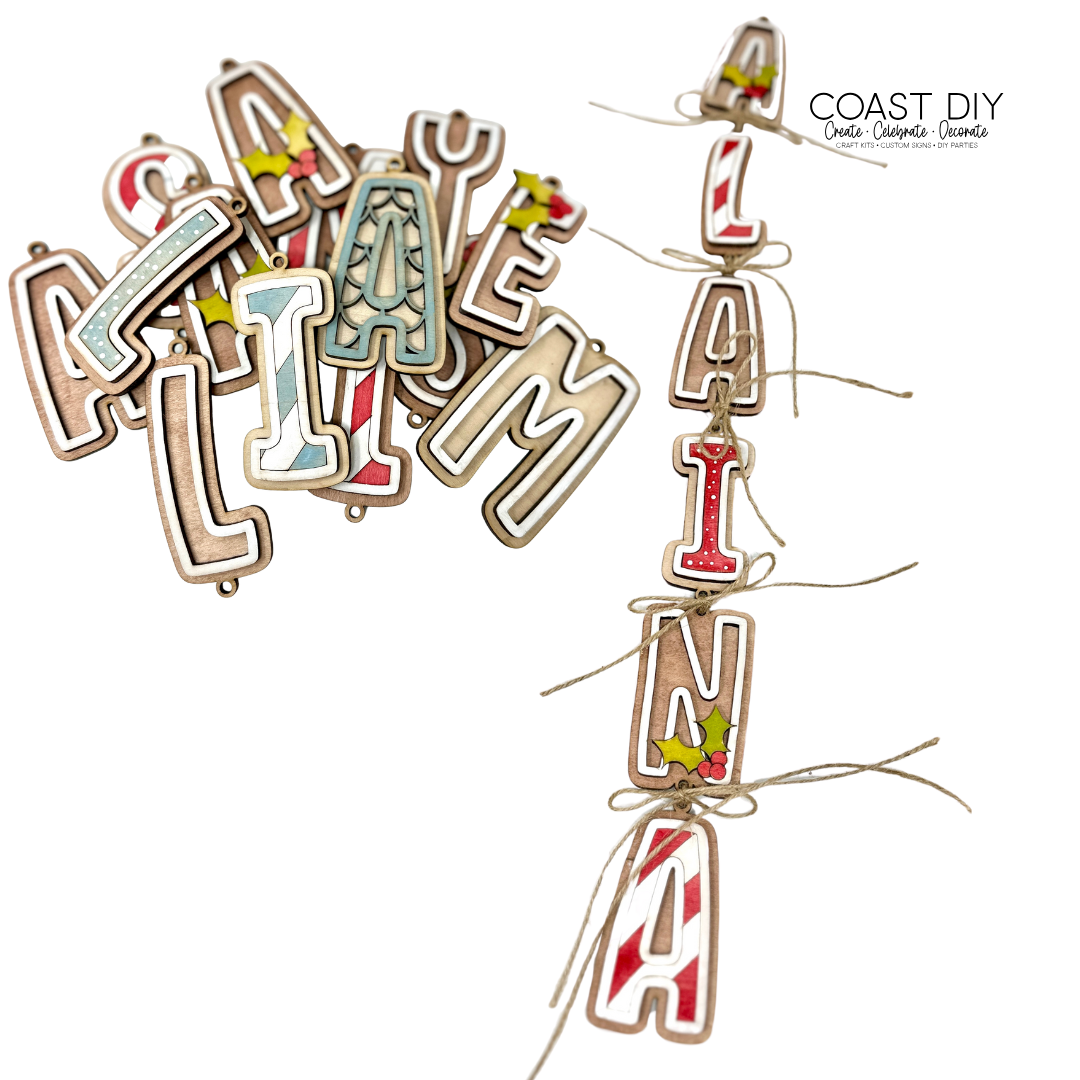 Gingerbread Letter Ornaments Craft Kit