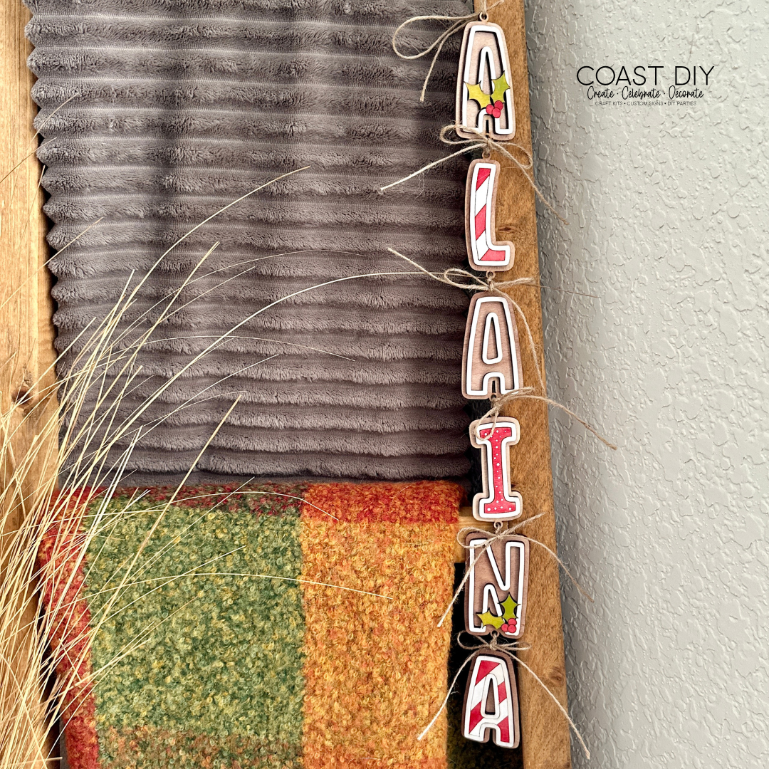 Gingerbread Letter Ornaments Craft Kit