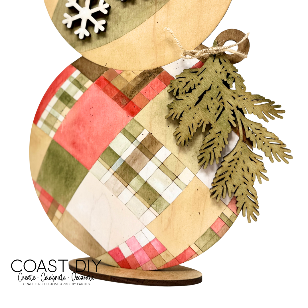 Stacked Ornaments Craft Kit - Plaid