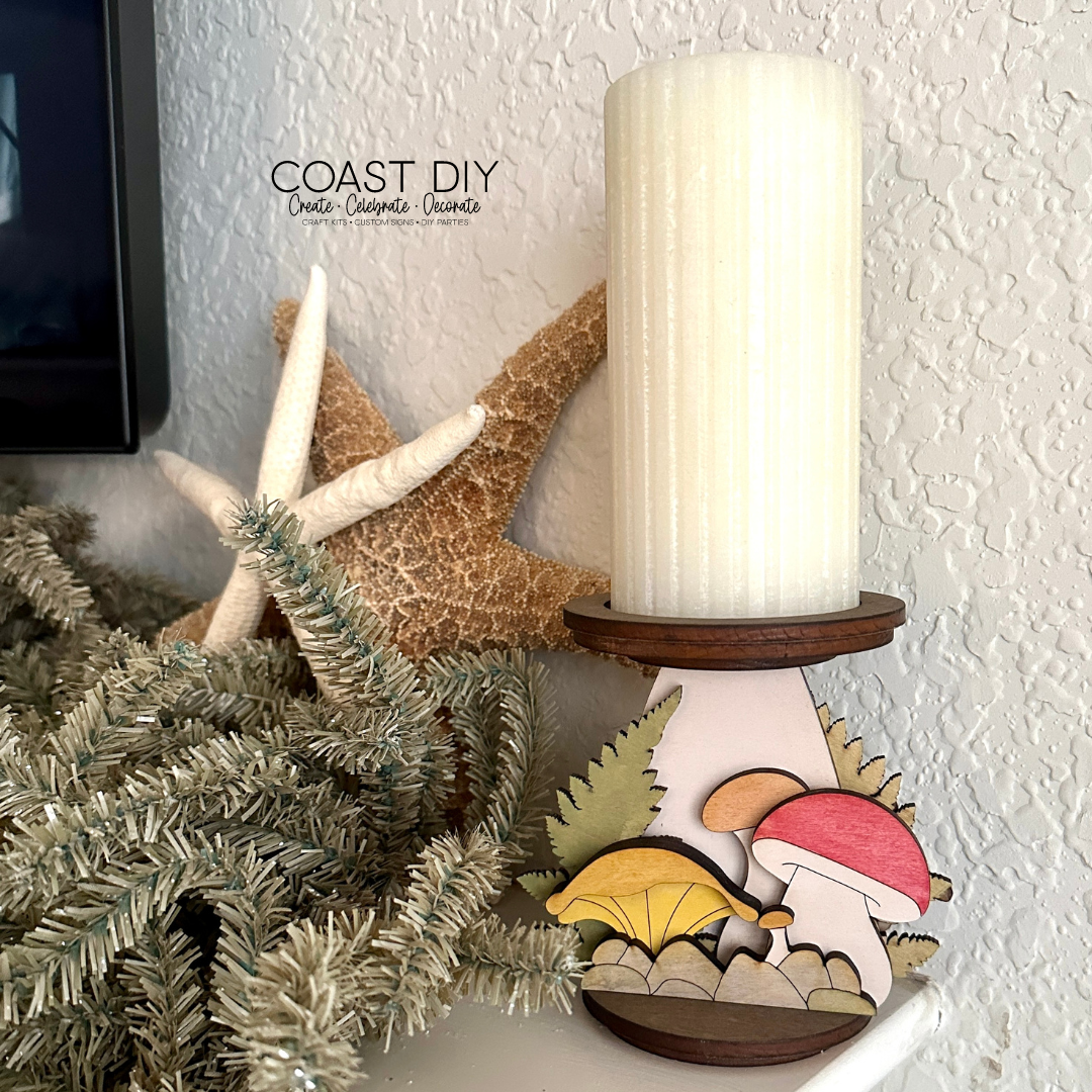 Woodland Mushroom Candle Holder