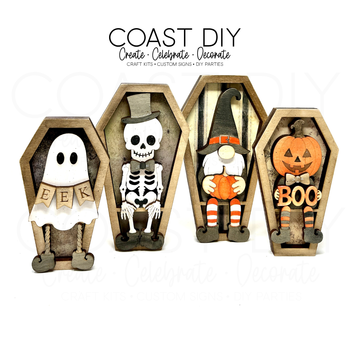 Halloween Coffin Characters