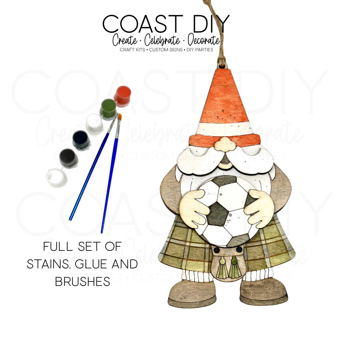 Scottish Orange Cone Gnome Craft Kit