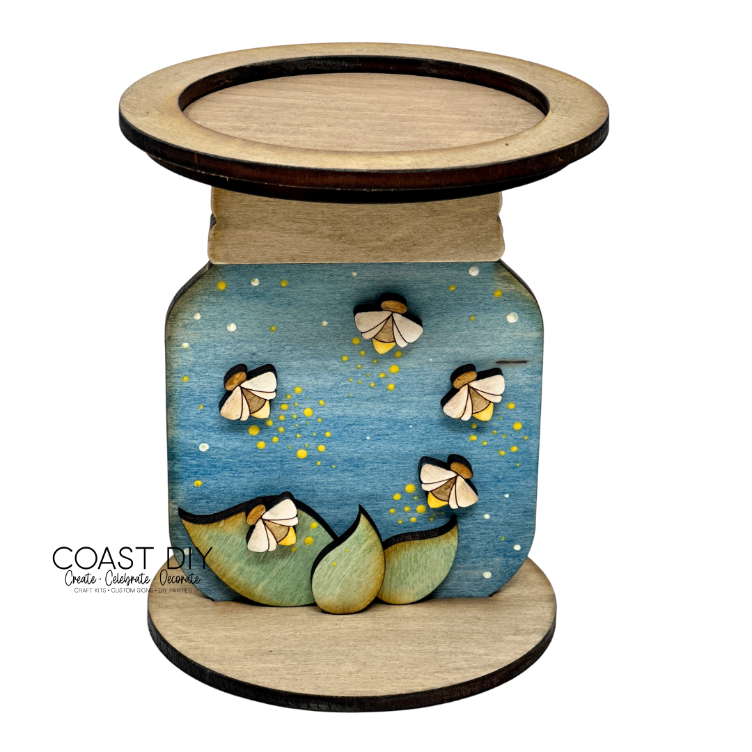 Mason Jar with Fireflies Candle Holder Craft Kit