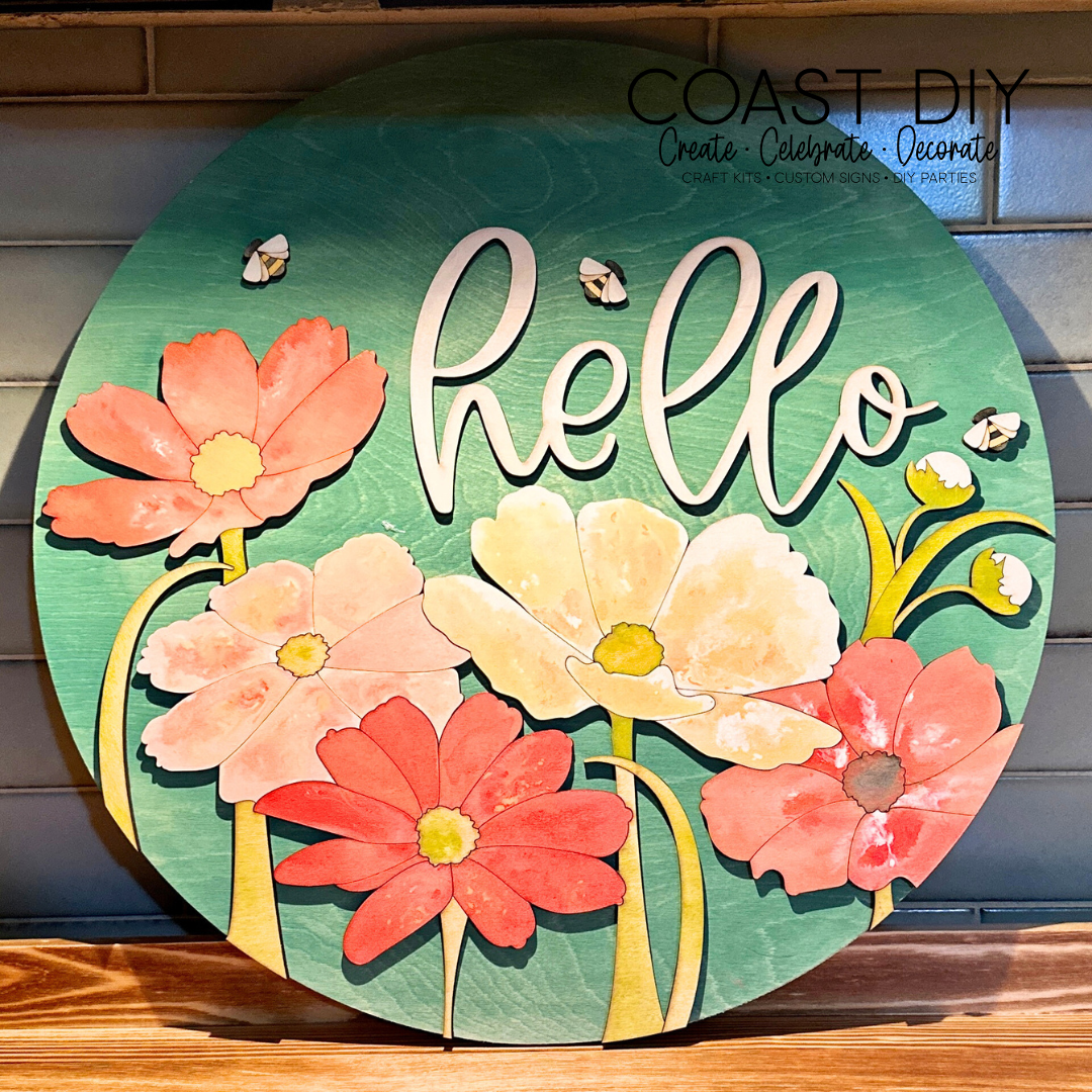 Cosmos Hello Round Sign