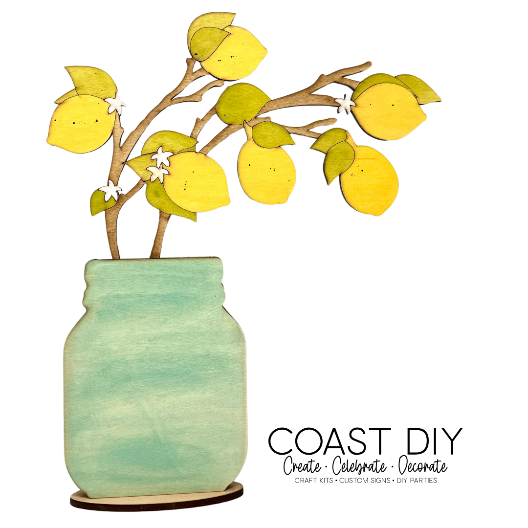 Interchangeable Mason Jar 18" Round Sign OR Shelf Sitter Craft Kit