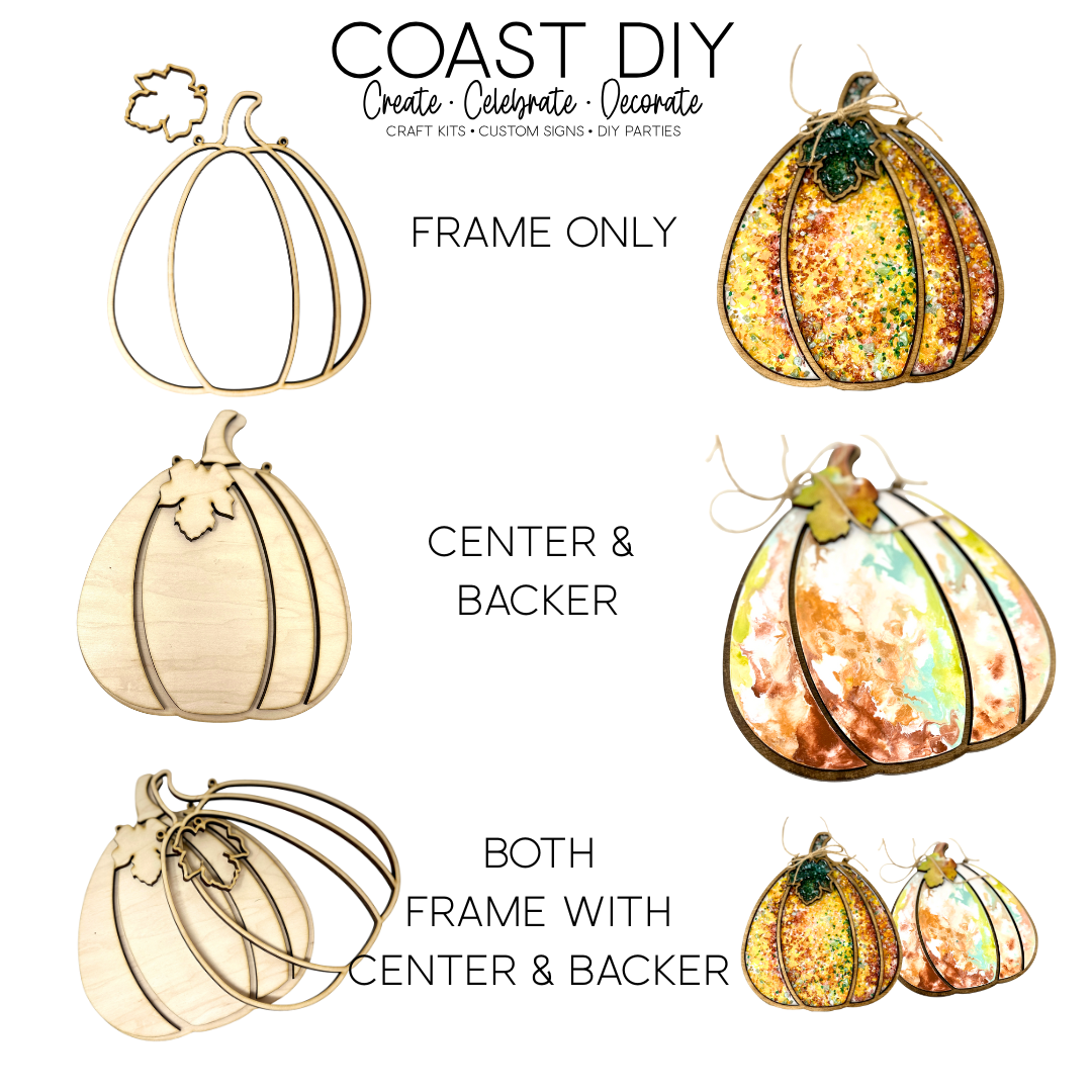 Faux Stain Glass Pumpkin