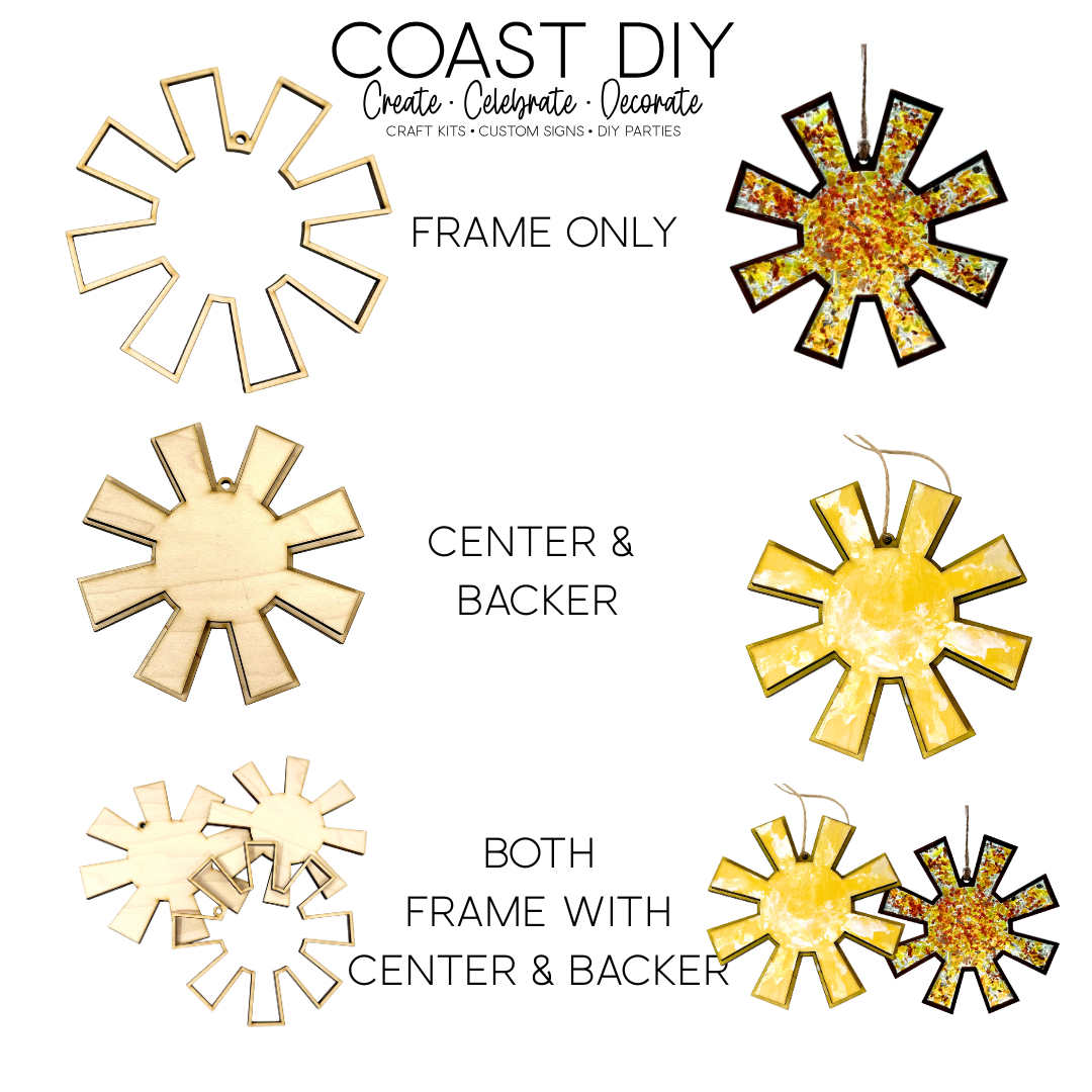 Faux Stained Glass Sun