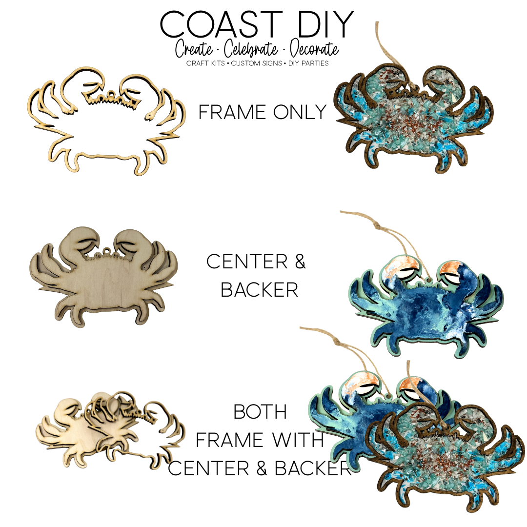 Faux Stained Glass Crab