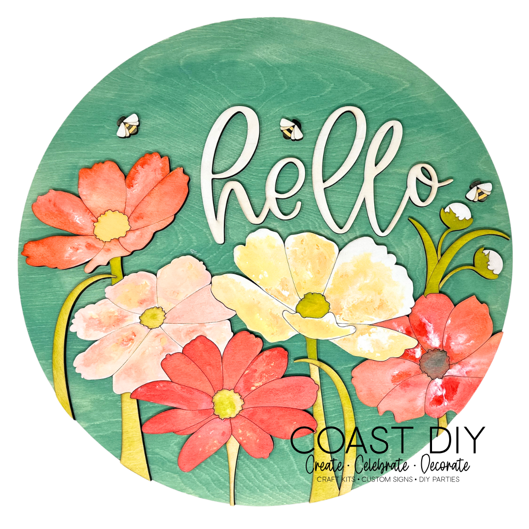 Cosmos Hello Round Sign