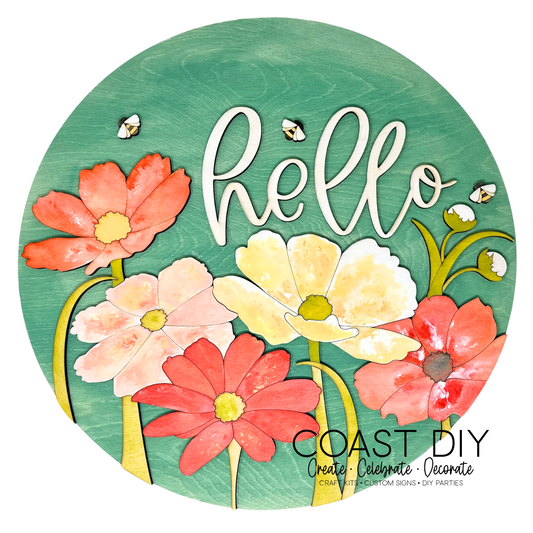 Cosmos Hello Round Sign