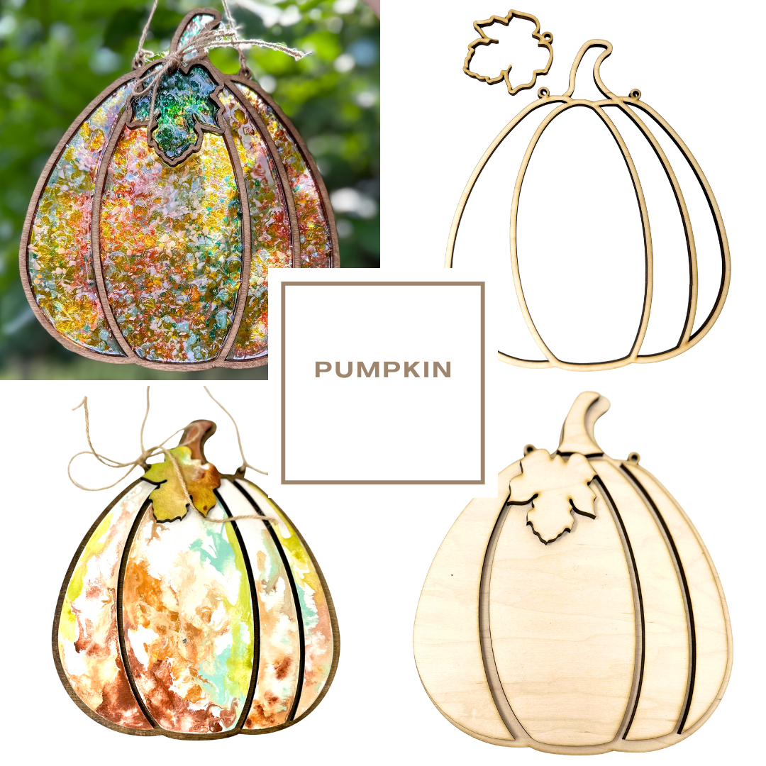 Faux Stain Glass Pumpkin