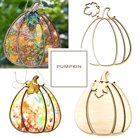 Faux Stain Glass Pumpkin