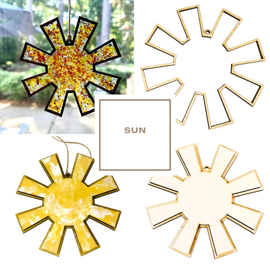 Faux Stained Glass Sun