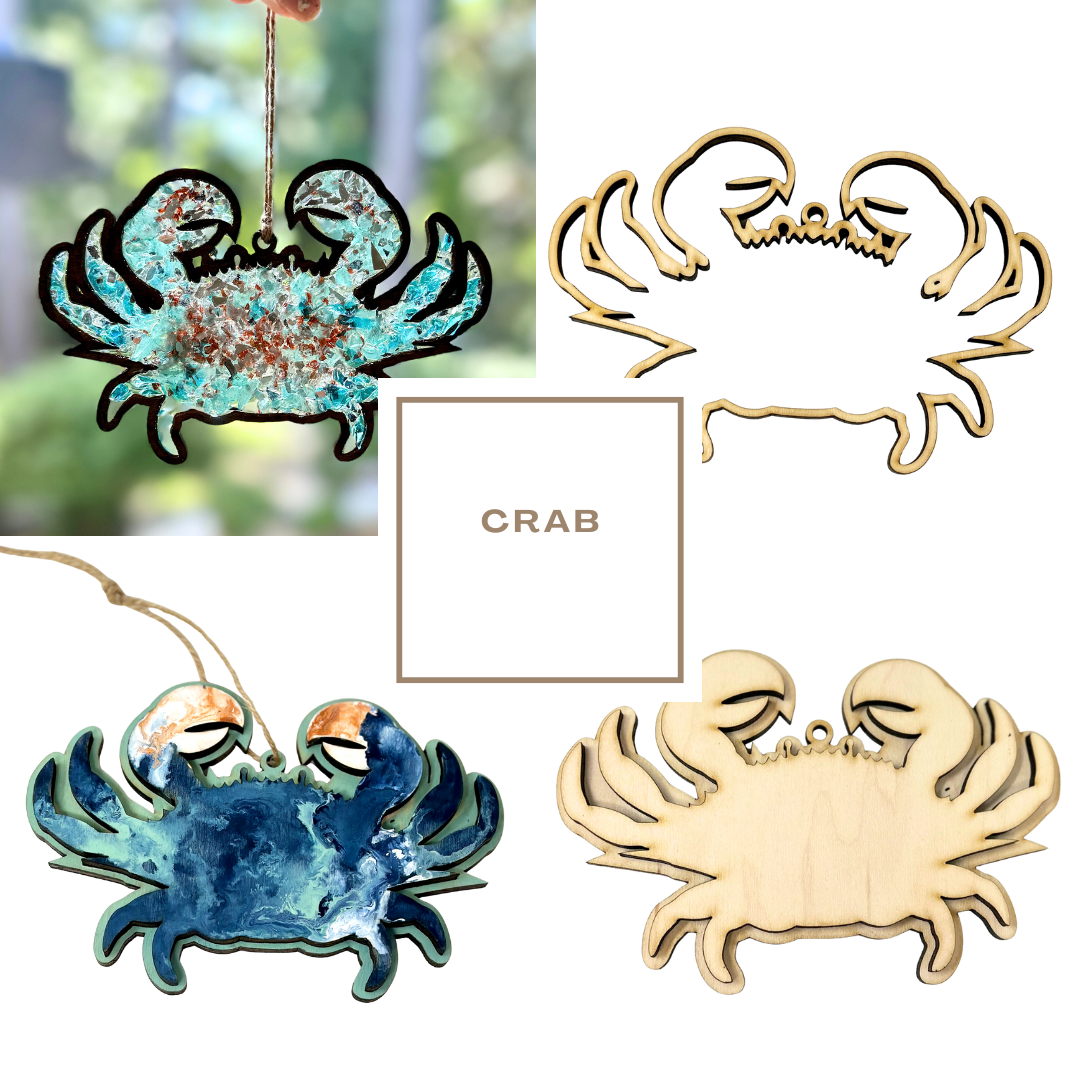 Faux Stained Glass Crab
