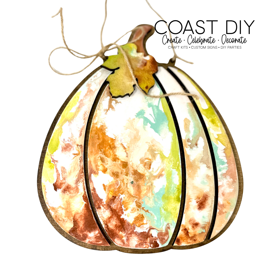 Faux Stain Glass Pumpkin