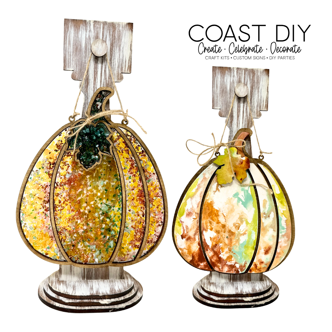 Faux Stain Glass Pumpkin