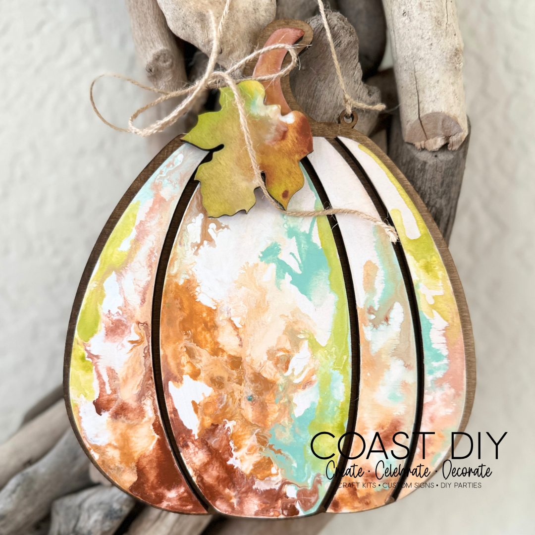 Faux Stain Glass Pumpkin