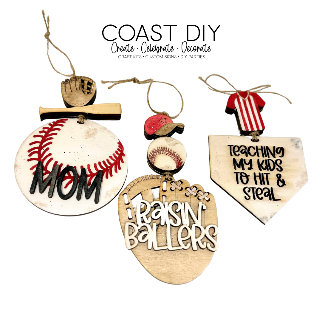 Baseball Bag Tags or Ornaments
