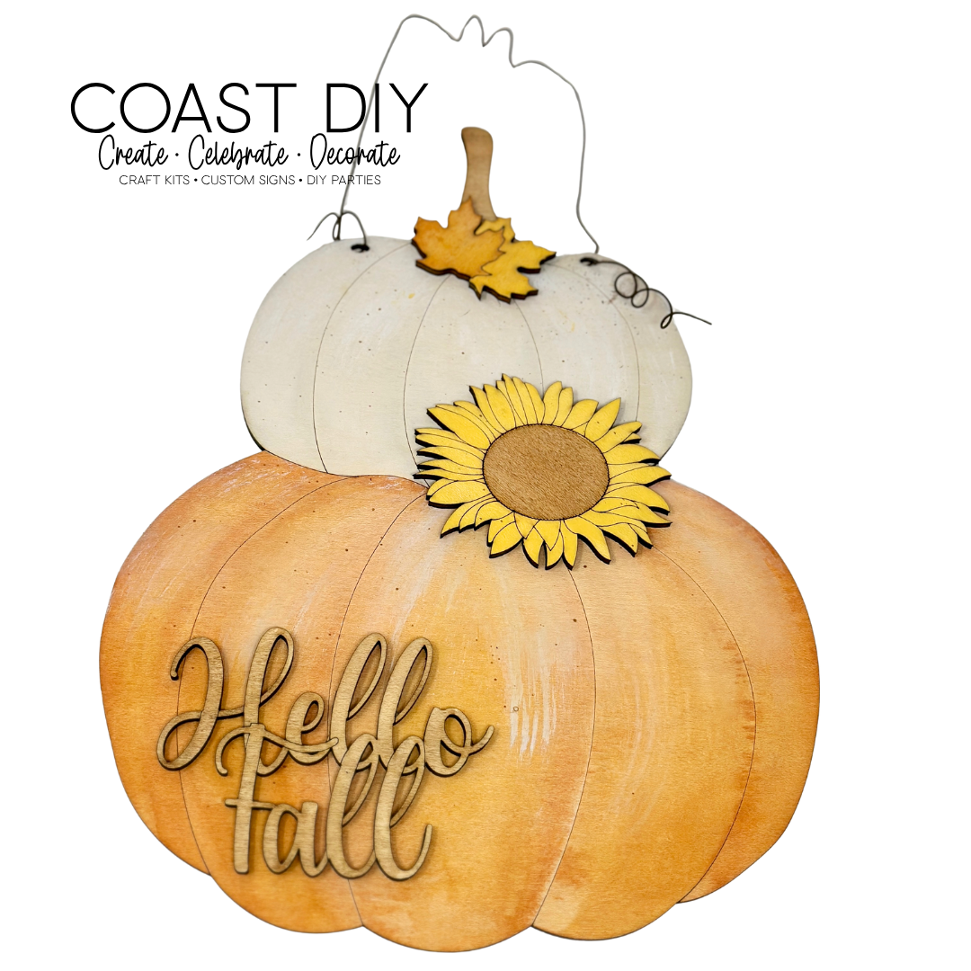 Stacked Pumpkins Sign Craft Kit