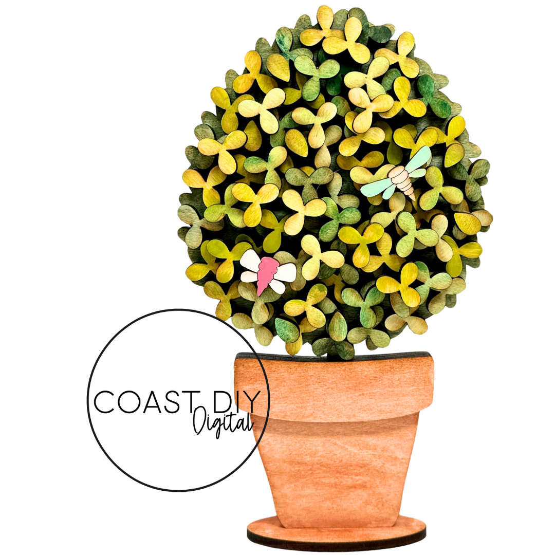 Spring Egg and Bunny Topiaries