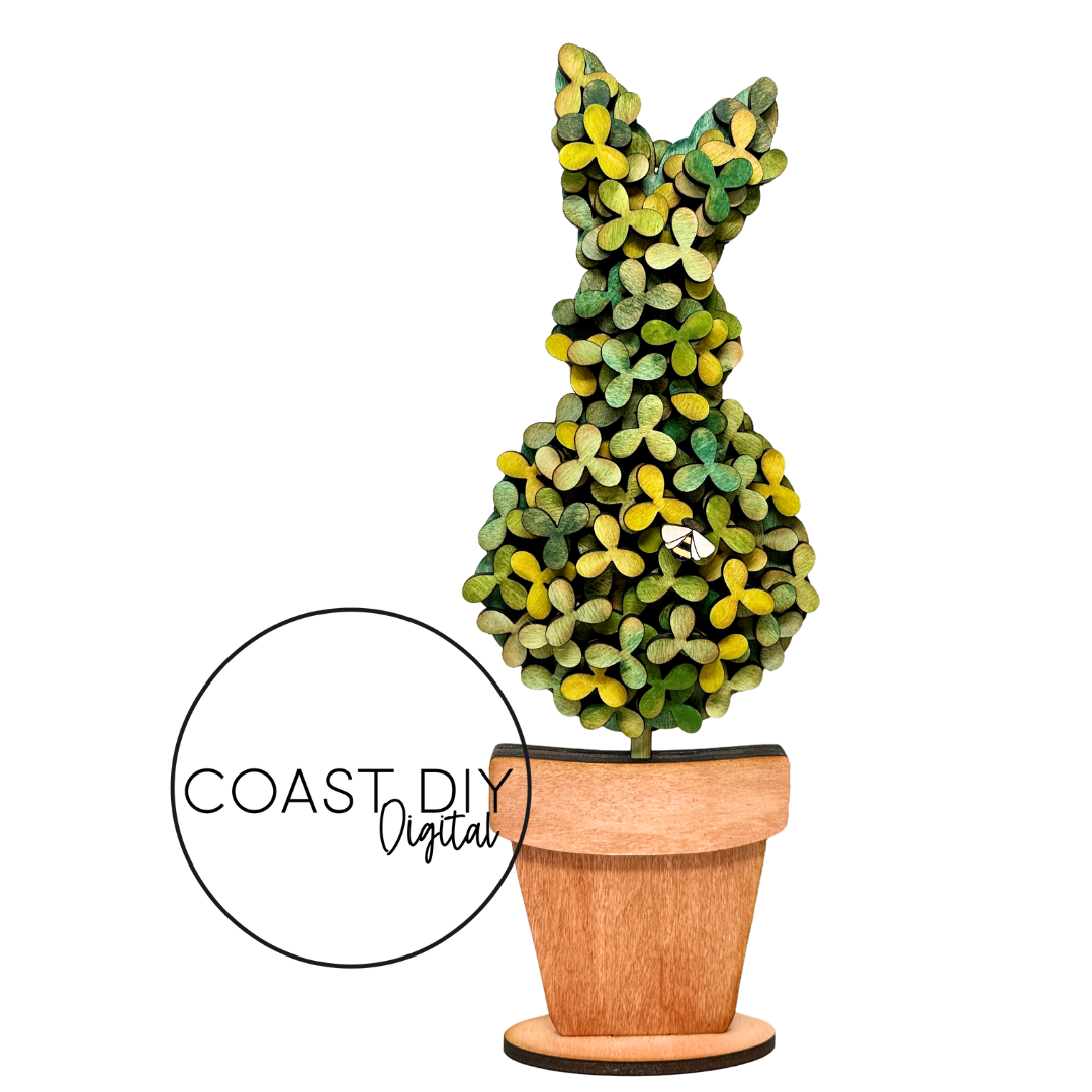 Spring Egg and Bunny Topiaries