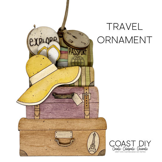 Vintage Suitcase Travel Ornament