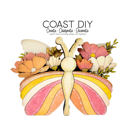 Floral Butterfly Shelf Sitter Craft Kit