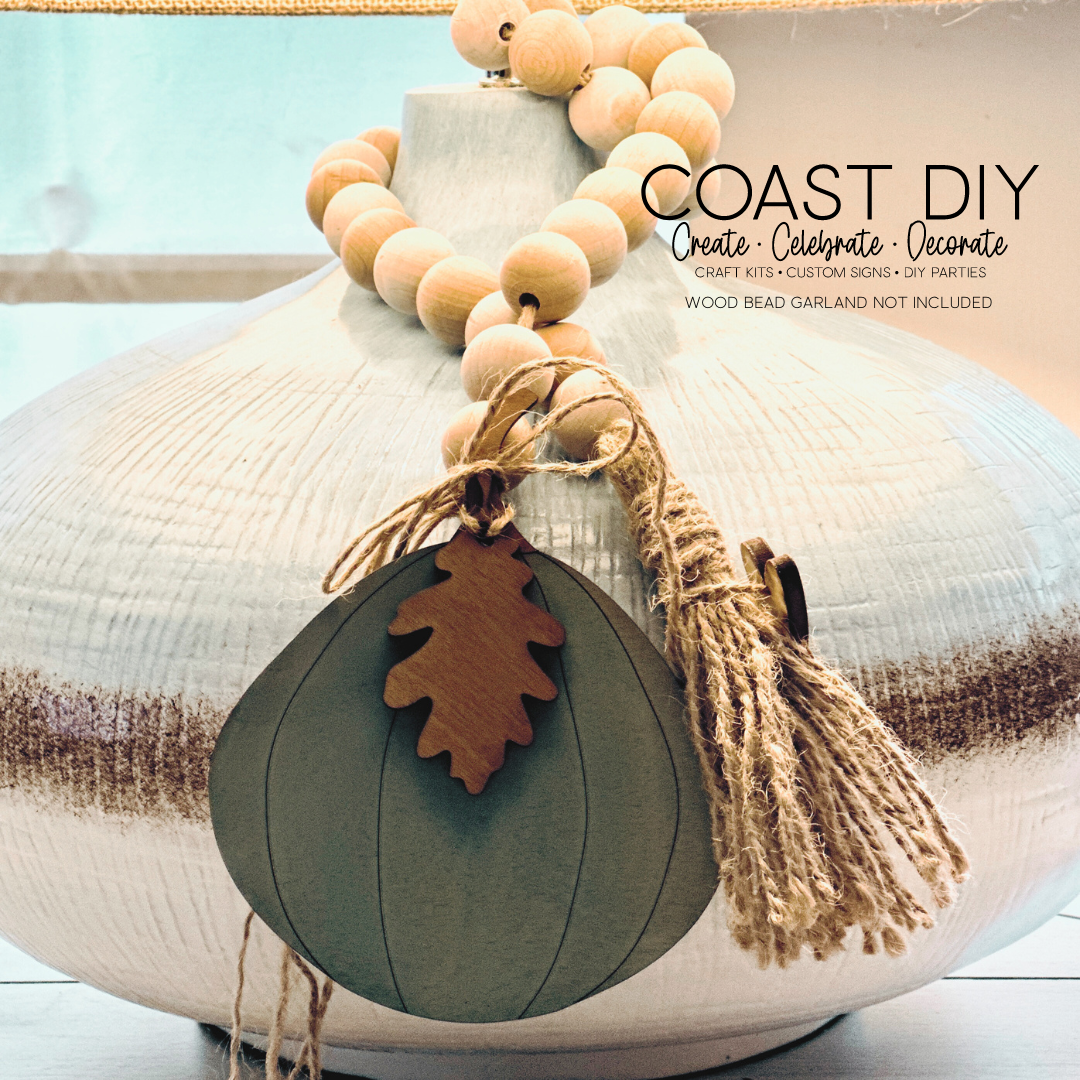 Pumpkin and Oak Leaf Tag