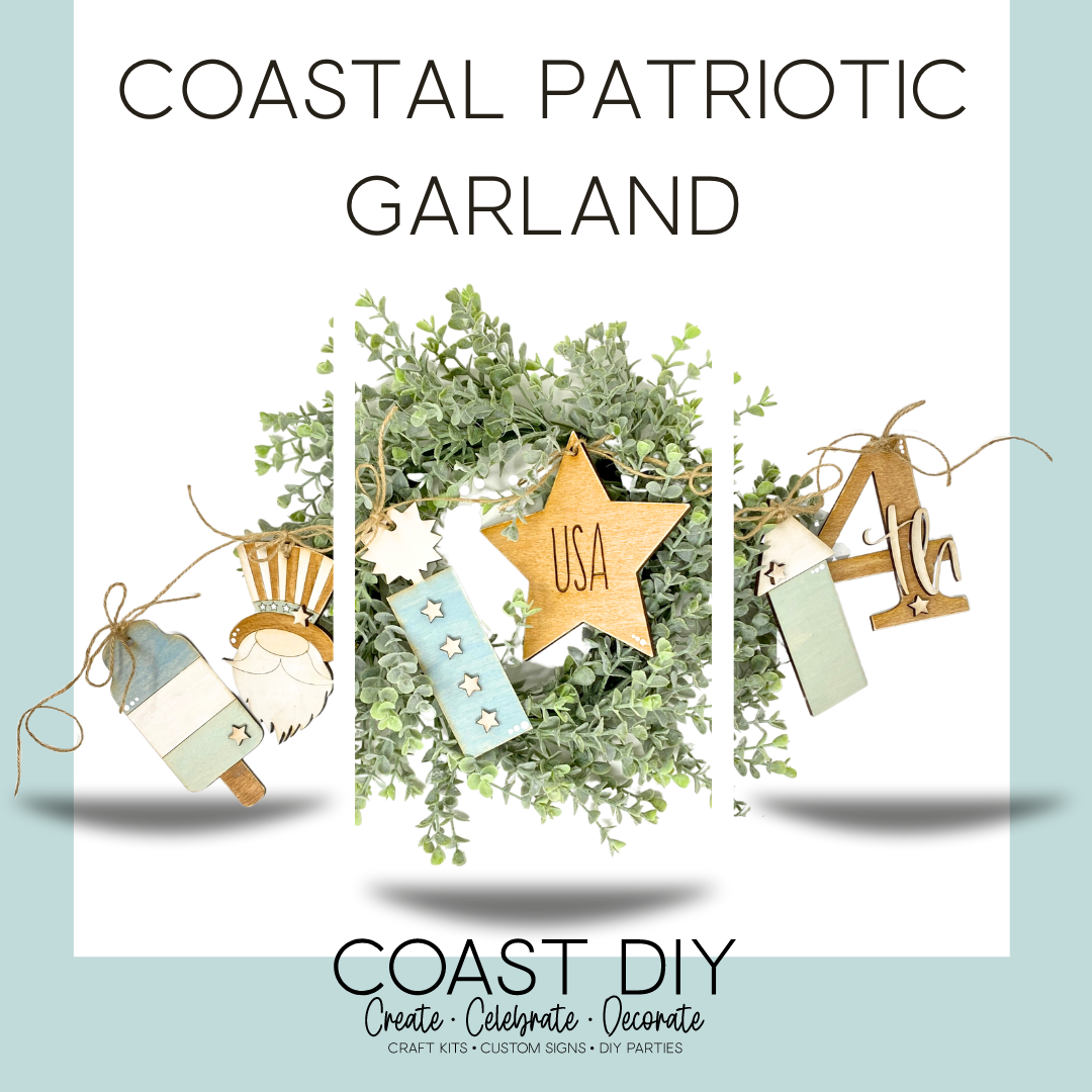 Patriotic Garland or Ornaments Craft DIY Kit