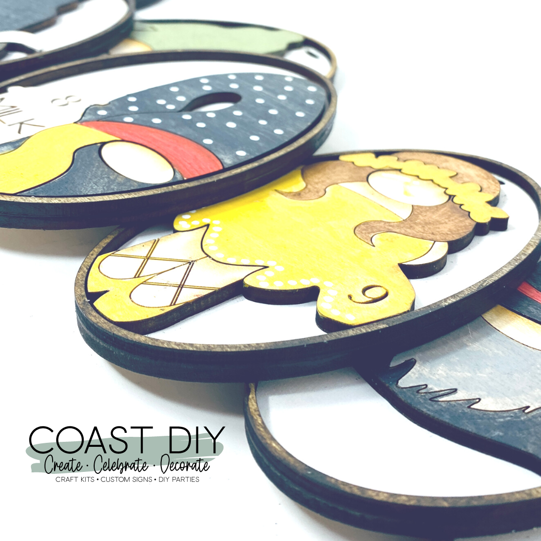 12 Gnomes of Christmas Ornaments