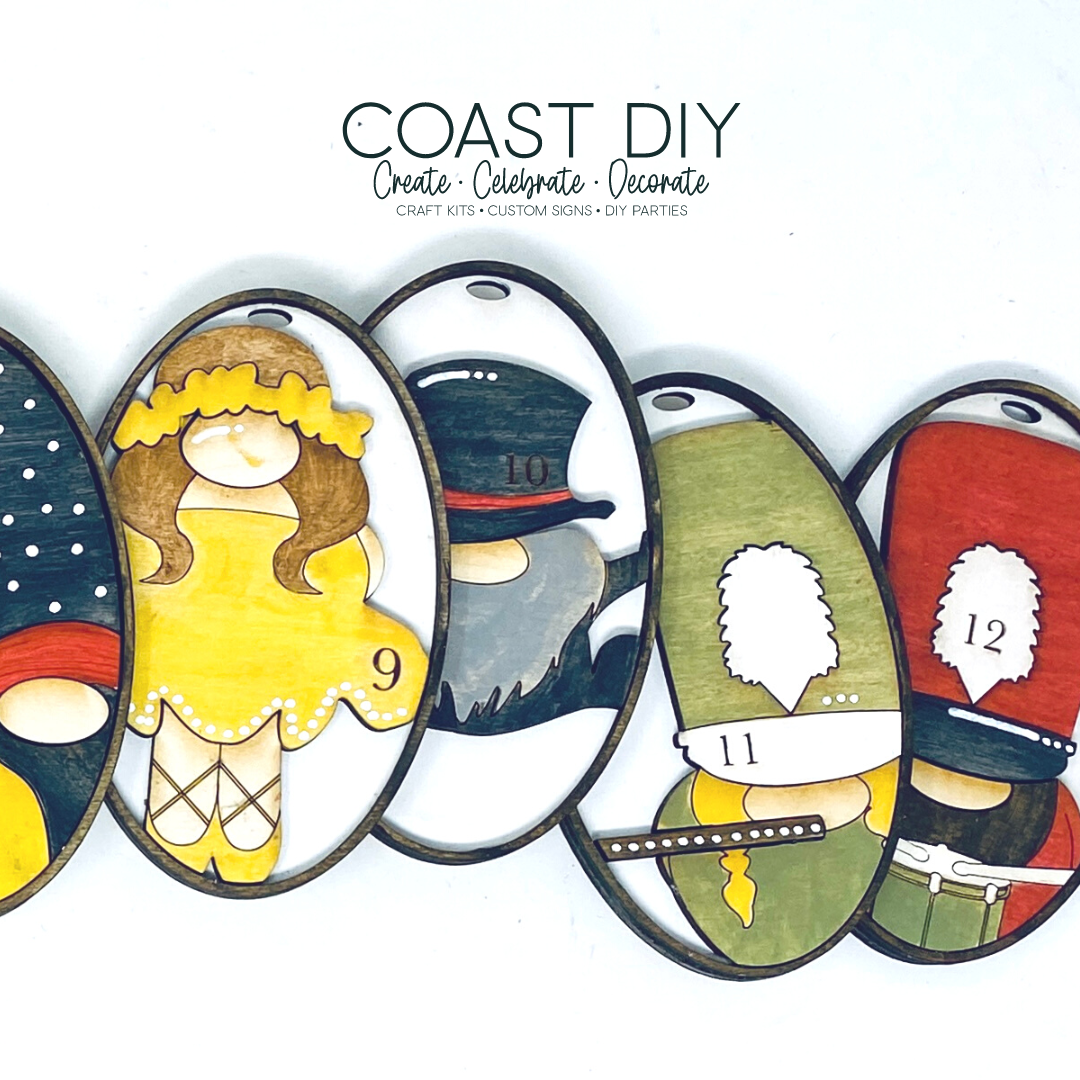 12 Gnomes of Christmas Ornaments